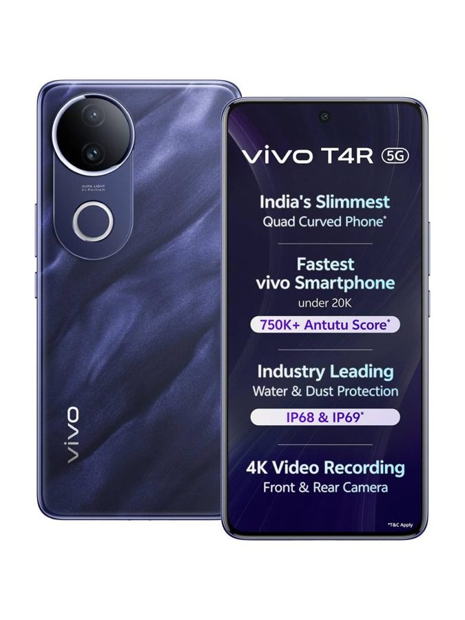 [PH-VIV-18B5687222] vivo T4R 5G (Twilight Blue, 8GB RAM, 128 GB)