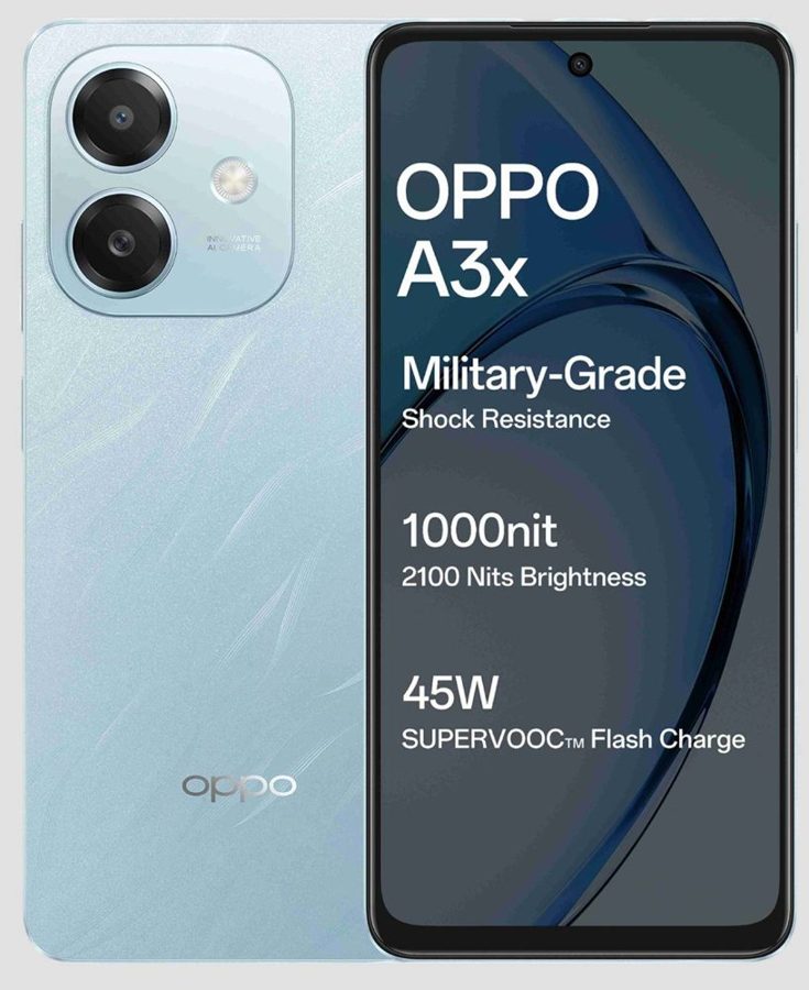 [PH-OPP-B1019D5A01] OPPO A3x 4G (Ocean Blue, 4GB RAM, 64 GB)
