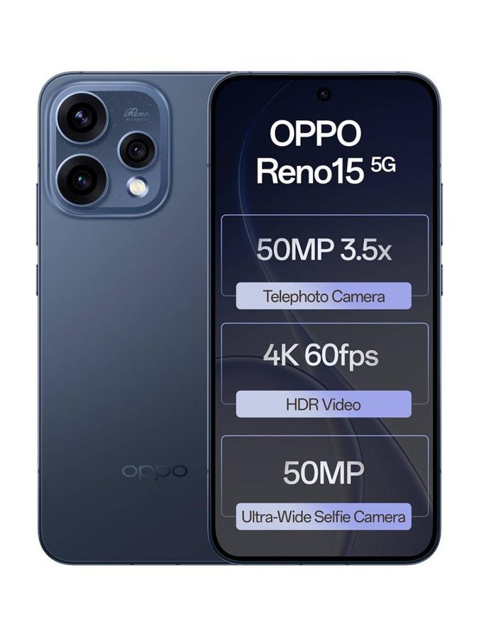 [PH-OPP-182FC55CC6] OPPO Reno15 5G (Twilight Blue, 8GB RAM, 256 GB)