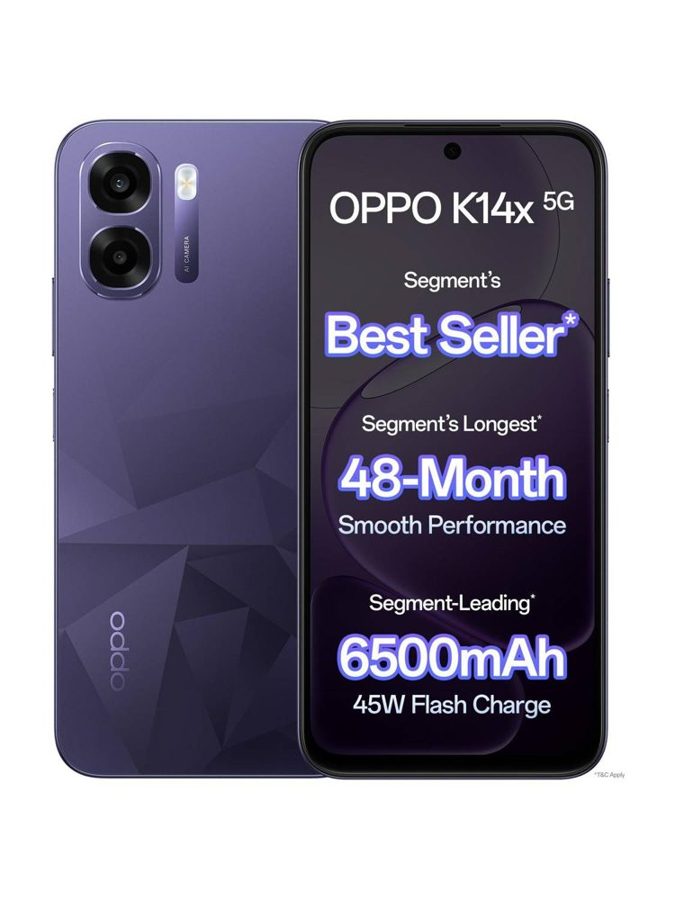 [PH-OPP-4CDCA58C8B] OPPO K14x 5G (Prism Violet, 4GB RAM, 64 GB)