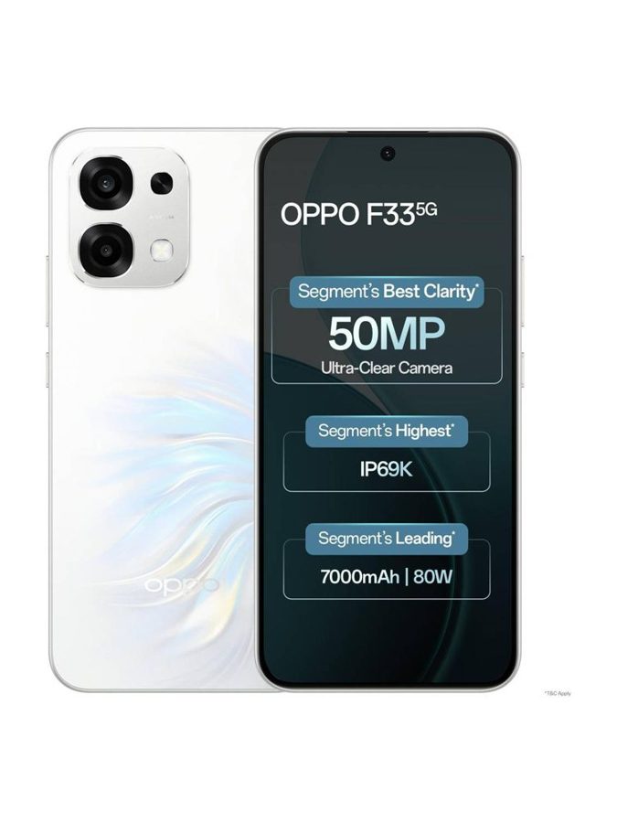 [PH-OPP-243FC2E807] OPPO F33 5G (Pearl White, 8GB RAM, 256 GB)