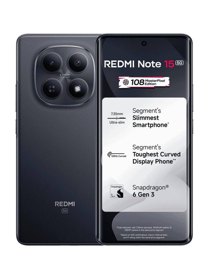 [PH-RED-94F0A21AA0] REDMI Note 15 5G (Black, 8GB RAM, 256 GB)