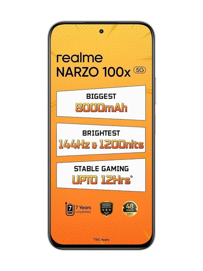 [PH-REA-3D5DEBA5C9] realme Narzo 100x 5g (Flash Orange, 6GB RAM, 128 GB)