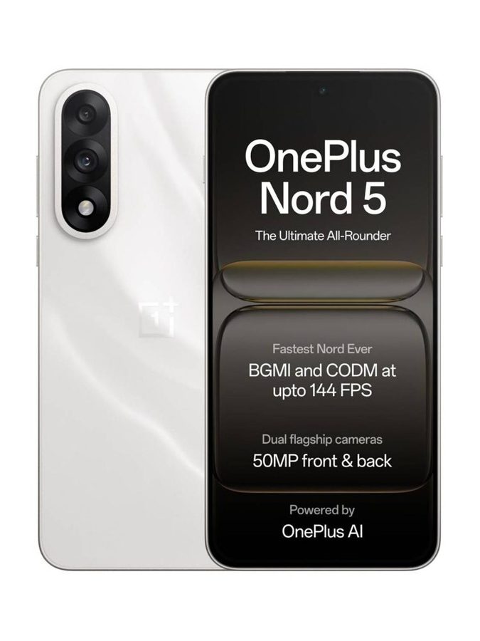 [PH-ONE-2720D3066E] OnePlus Nord 5 5G (Marble Sands, 8GB RAM, 256 GB)