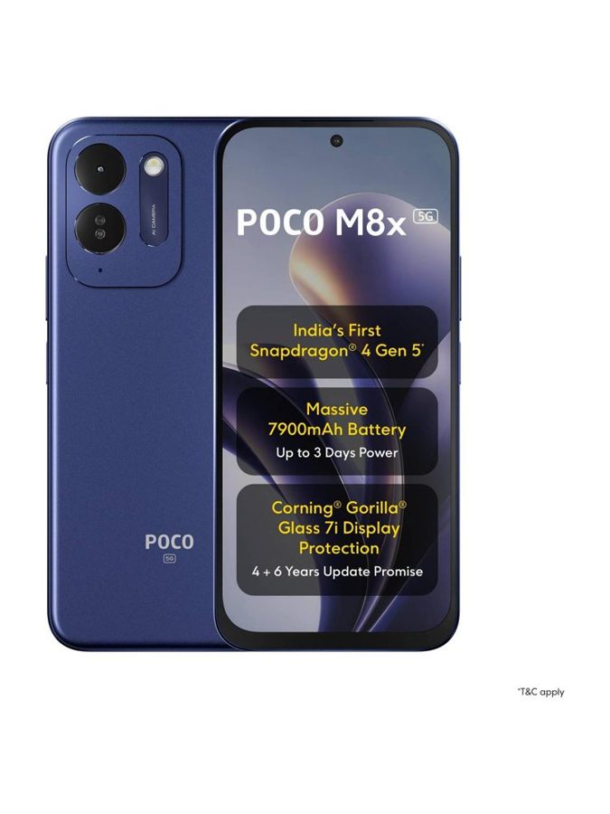 [PH-POC-27459FEFF8] POCO M8x 5G (Blue, 6GB RAM, 128 GB)