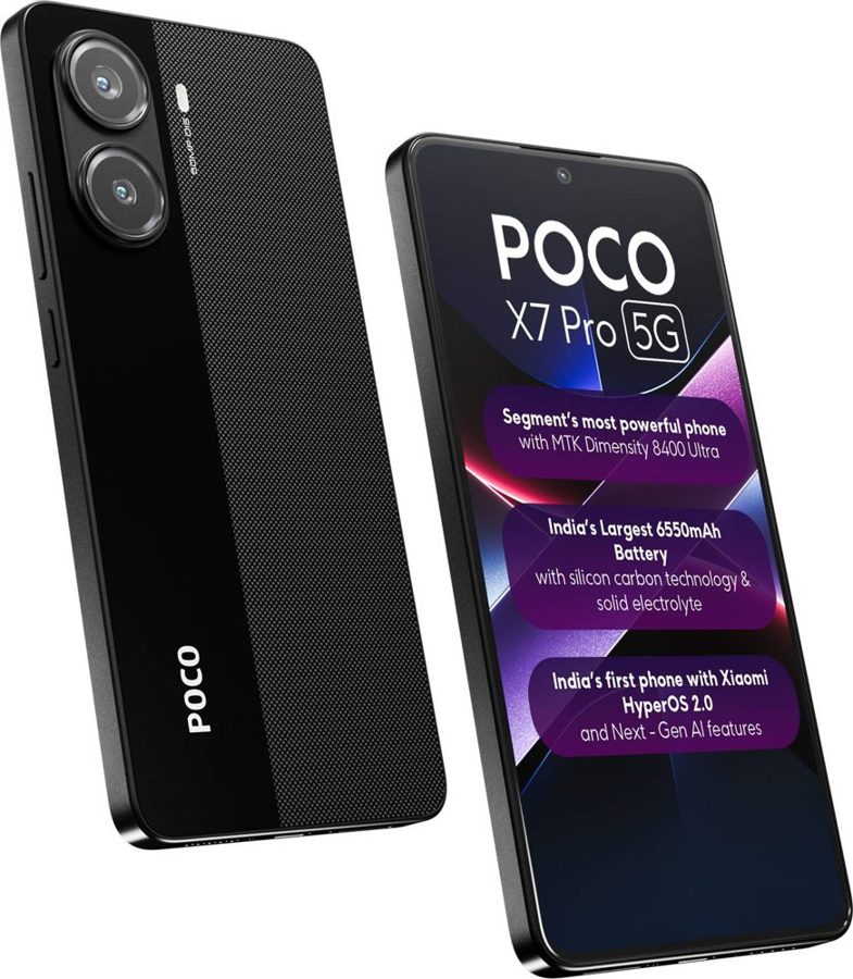 [PH-POC-4B1E5A2424] POCO X7 Pro 5G (Obsidian Black, 8GB RAM, 256 GB)