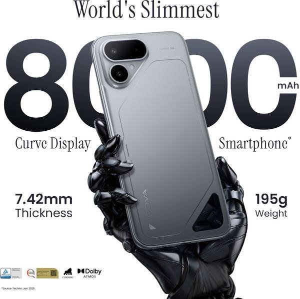 Tecno Pova Curve 2 5G (Melting Silver, 256 GB) (8 GB RAM) - Photo 3