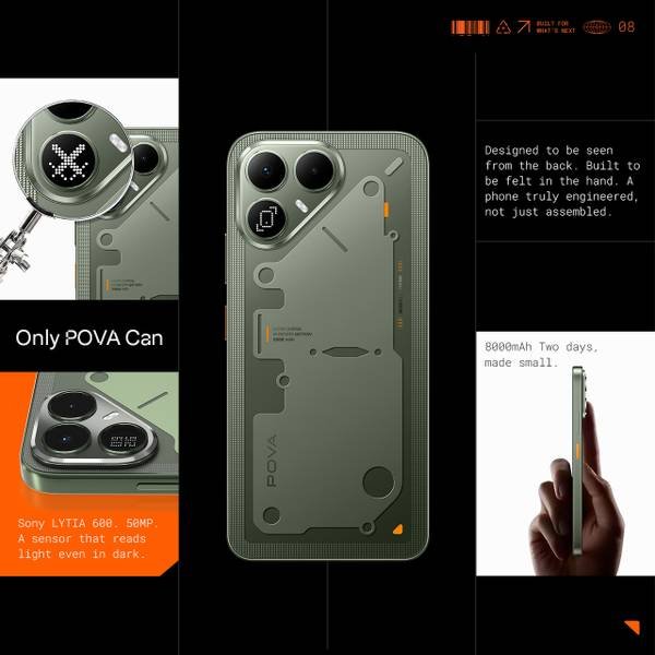 Tecno Pova 8 5G (Terminal Green, 128 GB) (6 GB RAM) - Photo 2