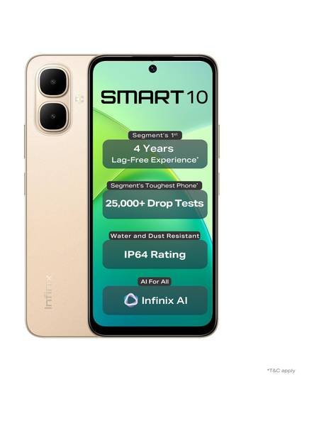 [SM4-F4EB1DC45FCCF189] Infinix SMART 10 (Twilight Gold, 64 GB) (4 GB RAM)