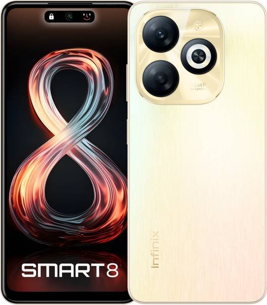 [SM4-DDC7A6743899C223] Infinix SMART 8 (Shiny Gold, 64 GB) (4 GB RAM)
