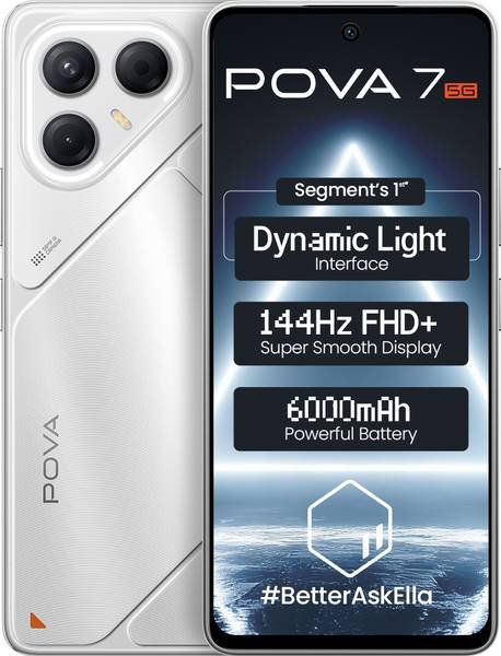 [SM4-D2219BB0297F85C5] Tecno Pova 7 5G (Magic Silver, 128 GB) (8 GB RAM)