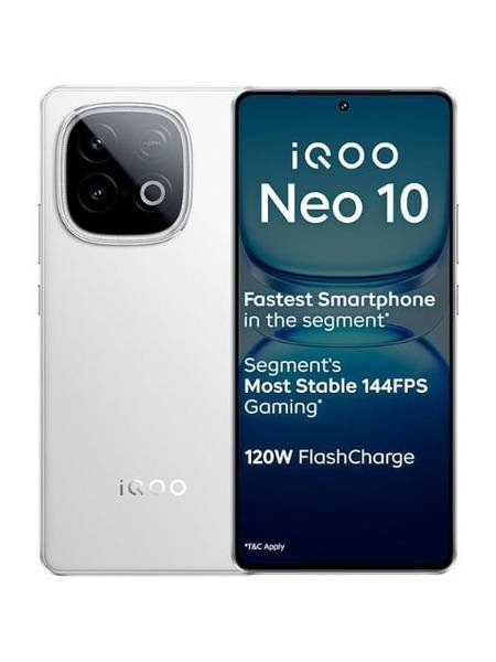 [SM4-EB6B812552DDBF2D] IQOO Neo 10 (Alpine White, 256 GB) (12 GB RAM)