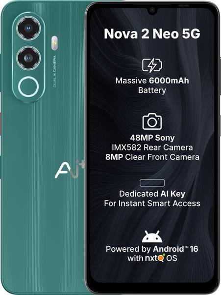 [SM4-4C80E5F406FEF54B] Ai+ Nova 2 Neo 5G (Green, 128 GB) (4 GB RAM)