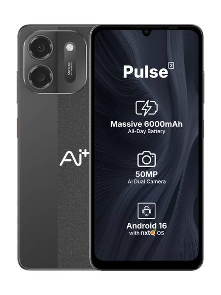 [SM4-37C911B1AAEB2B64] Ai+ Pulse 2 (Black, 128 GB) (4 GB RAM)