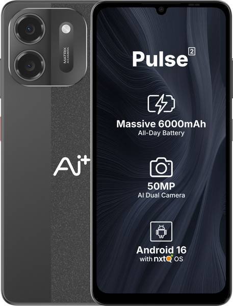 [SM4-E0042E8223804E10] Ai+ Pulse 2 (Black, 128 GB) (6 GB RAM)