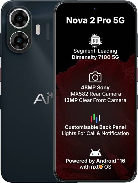 [SM4-82B899FE683AD9FA] Ai+ Nova 2 Pro 5G (Black, 128 GB) (6 GB RAM)