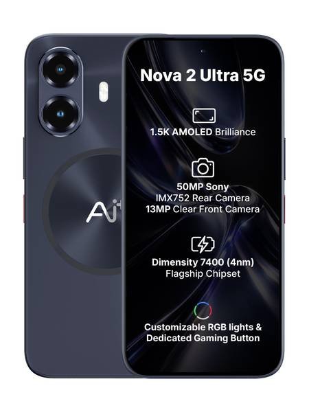 [SM4-C555D7AB999D1D16] Ai+ Nova 2 Ultra 5G (Black, 128 GB) (6 GB RAM)