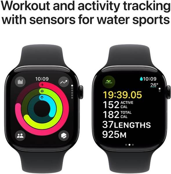 Apple Watch Series 10 GPS 46mm Jet Black Aluminium with Black Sport Band - Photo 3