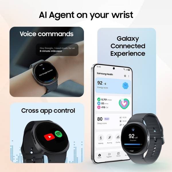 Samsung Galaxy Watch8 (40mm, LTE) (Grey, Small) - Photo 3