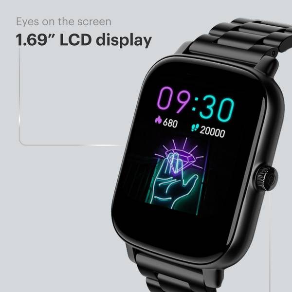 Noise Icon Buzz 1.69" Display with Bluetooth Calling, Built-In Games, Voice Assistant Smartwatch (Black, Regular) - Photo 4