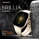 Fire-Boltt Brillia 51.3mm (2.06 inch) Largest AMOLED Display,Bluetooth Calling AI Assistant Smartwatch (Beige, Free Size) - Photo 2