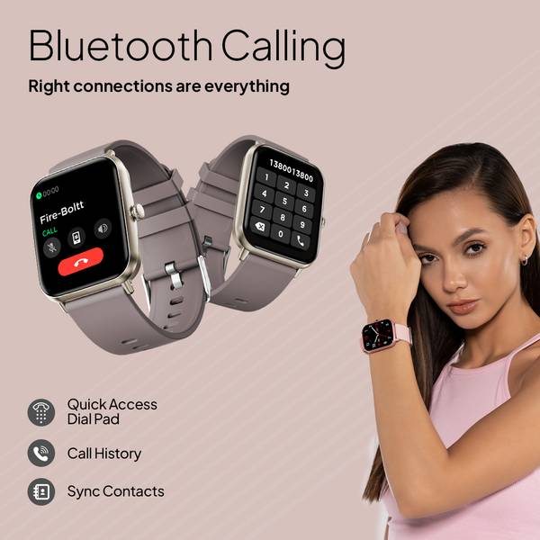 Fire-Boltt Ninja Calling Pro Plus 46.5mm (1.83) Display Bluetooth, AI Voice Smartwatch (Brown, Free Size) - Photo 3