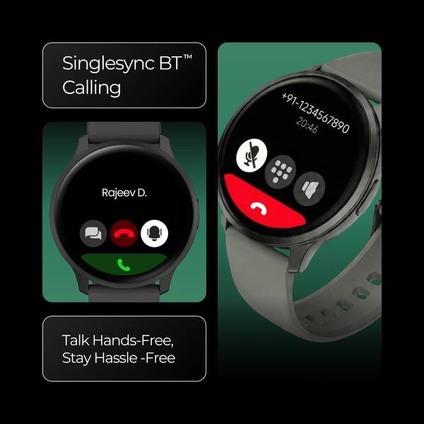 Fastrack Jupiter R3 BT Calling | Premium Round Dial | Fast Charging | 5 days Battery Smartwatch (Black, Free Size) - Photo 3