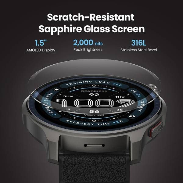 AMAZFIT Balance 2 1.5 AMOLED Sapphire Glass Display,Dual Band GPS,Upto 21 Days Battery Smartwatch (Black, Free Size) - Photo 2