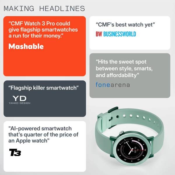 CMF by Nothing Watch 3 Pro|1.43 AMOLED|13 Day Battery|Dual-band GPS|Advance Heart+Sleep Monitor Smartwatch (Orange, Free Size) - Photo 4