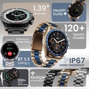 GOBOULT Mirage 1.39'' Screen, Working Crown, Zinc Alloy Frame, 500 Nits Smartwatch (Black, Free Size) - Photo 2