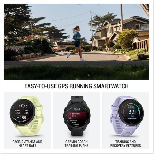 GARMIN Forerunner 70 GPS Running Smartwatch With Advanced Training Metrics Smartwatch (Black, Free Size) - Photo 2