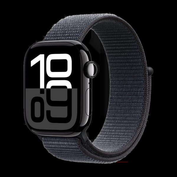 [SMW-DB74310E1FED2BE0] Apple Watch Series 10 GPS 42mm Jet Black Aluminium with Ink Sport Loop (Free Size)