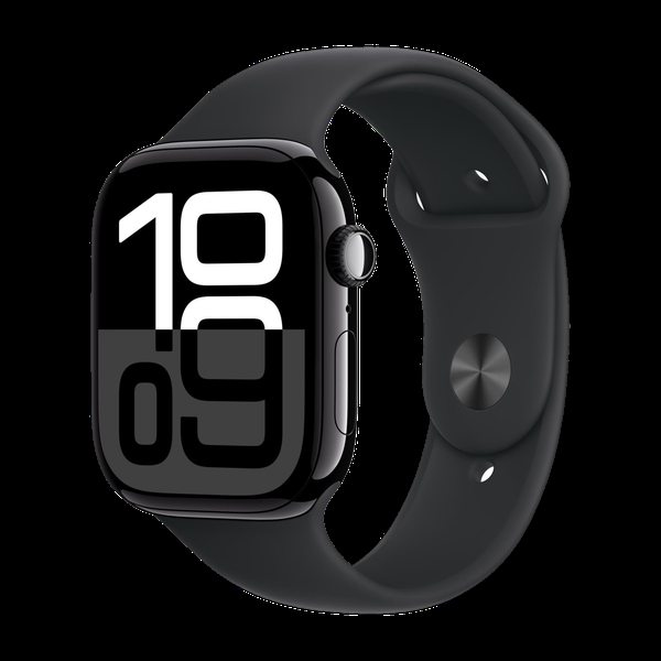 [SMW-B8DA8FA038CDFC35] Apple Watch Series 10 GPS 46mm Jet Black Aluminium with Black Sport Band