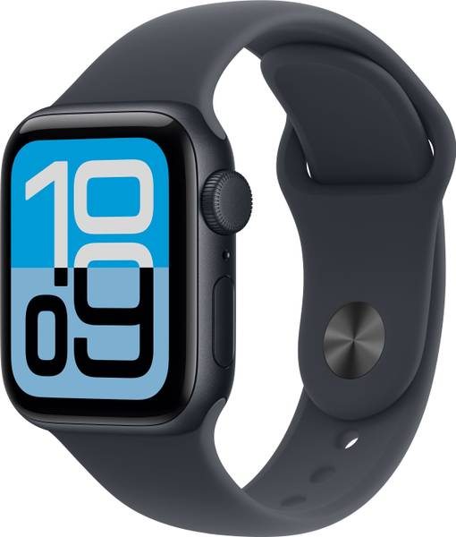 [SMW-22790F6EDB64479E] Apple Watch SE 3(2025) GPS 40mm Midnight Aluminium Case Midnight Sport Band - M/L (Grey, Medium/Large)