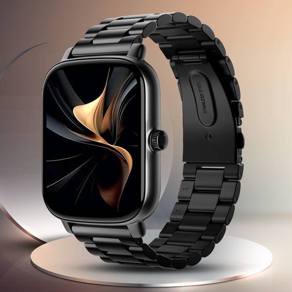[SMW-58DDF85CFCA98D93] Noise Icon Buzz 1.69" Display with Bluetooth Calling, Built-In Games, Voice Assistant Smartwatch (Black, Regular)