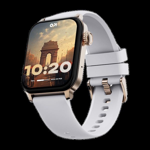 [SMW-85D340BC30E40515] GOBOULT Drift 2, 15 days Battery life, 1.83 HD Screen, 500Nits Brightness Smartwatch (Grey, Free Size)