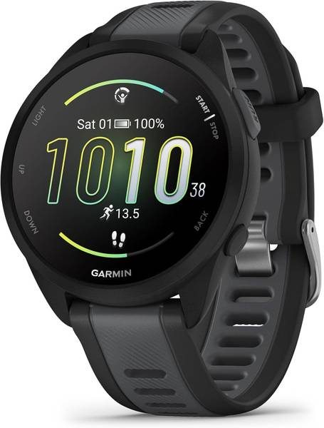 [SMW-70021FC26C3A5EB7] GARMIN Forerunner 165 Black (A04714) Smartwatch (Black, Grey, Free Size)