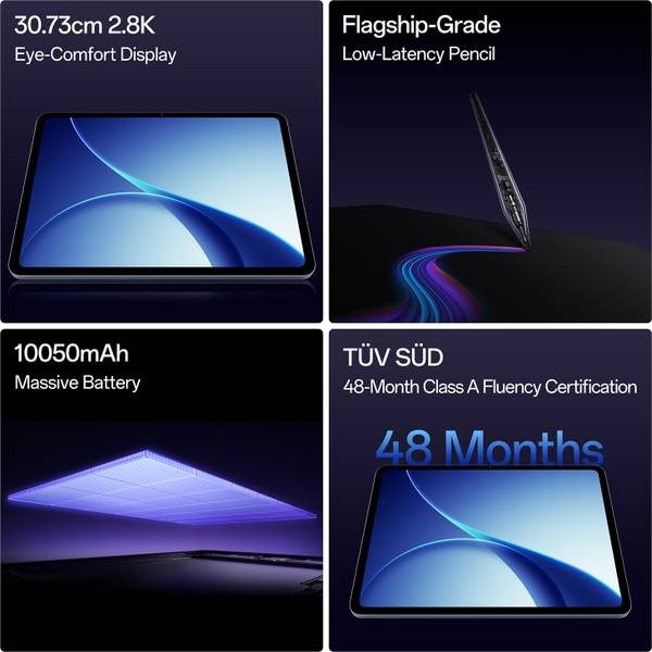 OPPO Pad 5 8 GB RAM 256 GB ROM 12.0 inch with Wi-Fi+5G Gaming MediaTek Dimensity 7300 Tablet (Starlight Black) - Photo 2