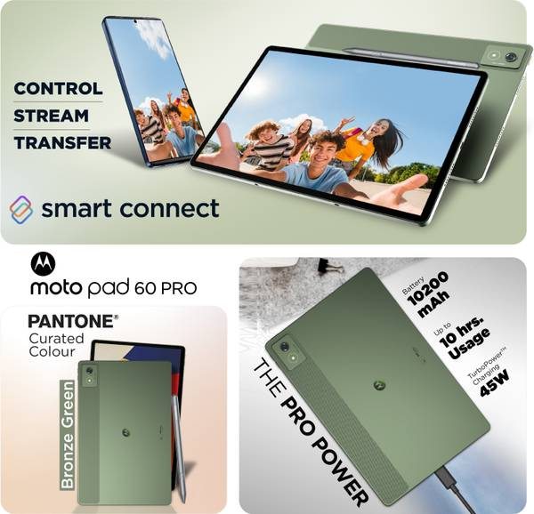 MOTOROLA Pad 60 Pro 8 GB RAM 128 GB ROM 12.7 inch with Wi-Fi Only Gaming MediaTek Dimensity 8300 Tablet (PANTONE Bronze Green) - Photo 3