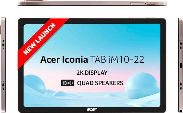 [SMT-95EB0209FD0D774B] Acer Iconia Tab 6 GB RAM 128 GB ROM 10.36 inch with Wi-Fi+4G MediaTek Helio G99 Tablet (Gold)