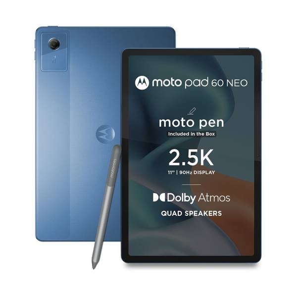 [SMT-D9CBC79B3268562E] MOTOROLA pad 60 neo 8 GB RAM 128 GB ROM 11 inch with Wi-Fi Only MediaTek Dimensity 6300 Tablet (Malibu Blue)