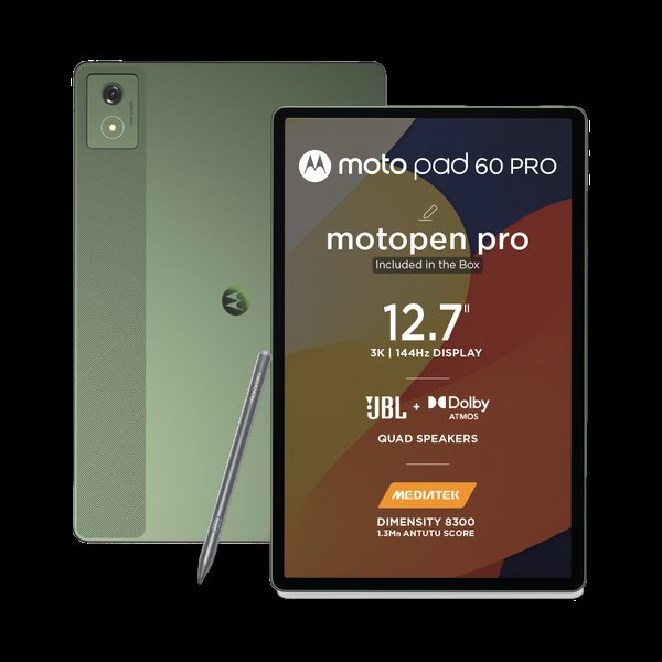 [SMT-71781D1BCB914D2A] MOTOROLA Pad 60 Pro 8 GB RAM 128 GB ROM 12.7 inch with Wi-Fi Only Gaming MediaTek Dimensity 8300 Tablet (PANTONE Bronze Green)