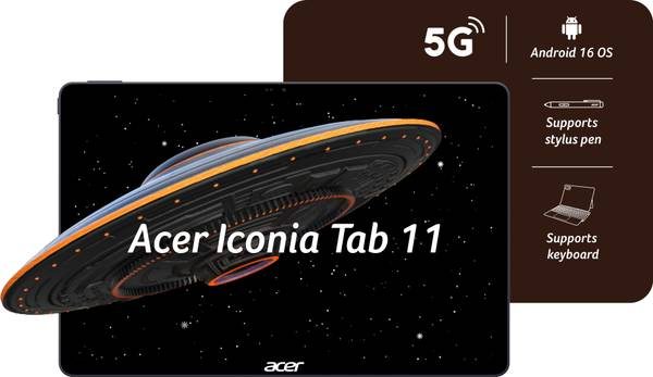 [SMT-3766E27172D320F1] Acer Iconia Tab iM11 8 GB RAM 128 GB ROM 10.95 inch with Wi-Fi+5G Gaming MediaTek 8755 CPU – Octa core Up to 2.4 Ghz Tablet (Slate Grey)