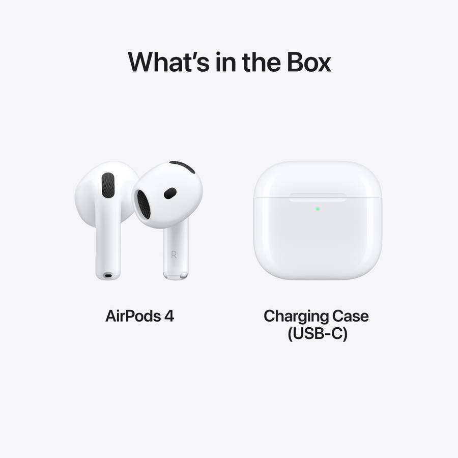Apple AirPods 4 Wireless Earbuds, Personalised Spatial Audio,Sweat and Water Resistant Bluetooth (White) - Photo 3