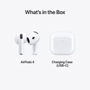 Apple AirPods 4 Wireless Earbuds, Personalised Spatial Audio,Sweat and Water Resistant Bluetooth (White) - Photo 3