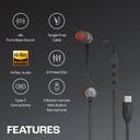JBL Tune 310C, Hi-Res Audio with DAC , 3-Button EQ , Compatible with USB-C Devices Wired (Black) - Photo 2
