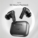 boAt Airdopes 161, Adv 4Mic ENx, 50H Battery,Fast Charge,13mm Driver, Metallic Finish Bluetooth (Carbon Black) - Photo 2