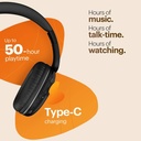 Noise TWO with 50 Hours Playtime, Low latency (up to 40ms), and Dual pairing Wireless Bluetooth (Bold Black) - Photo 2