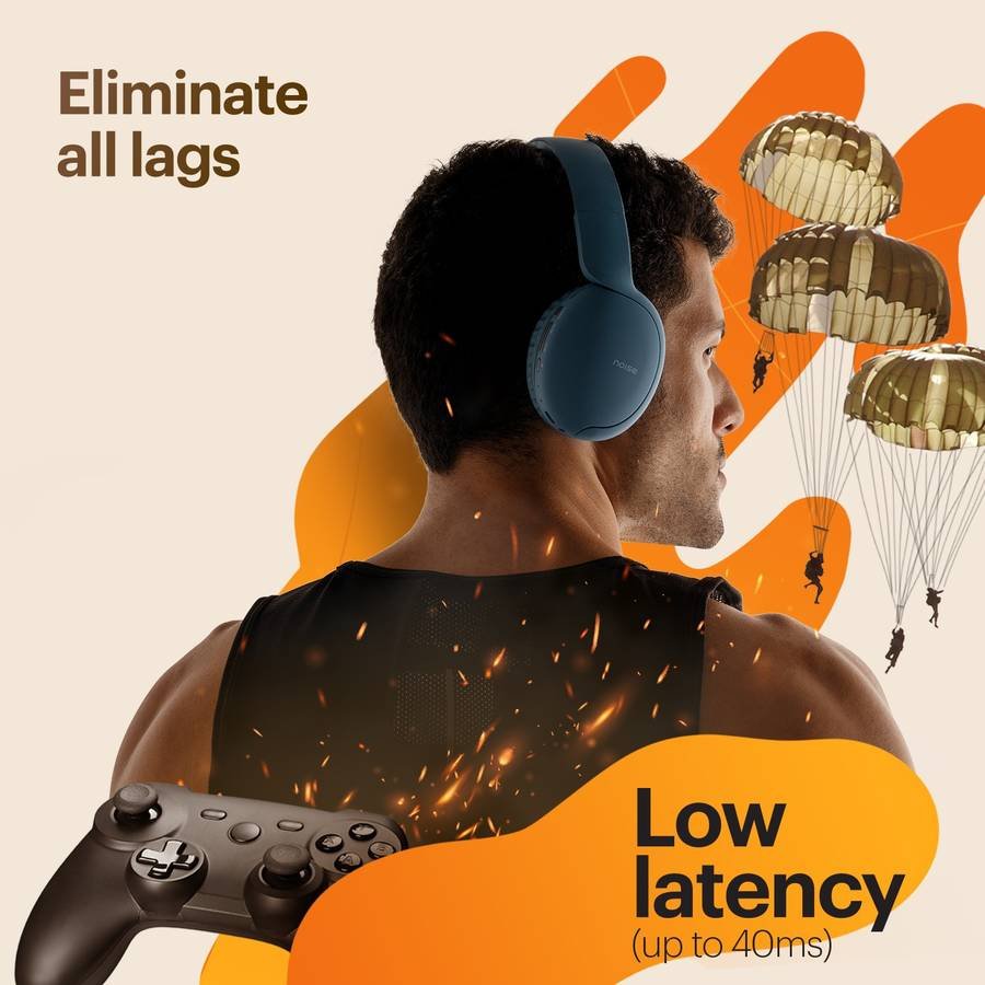 Noise TWO with 50 Hours Playtime, Low latency (up to 40ms), and Dual pairing Wireless Bluetooth (Bold Black) - Photo 3