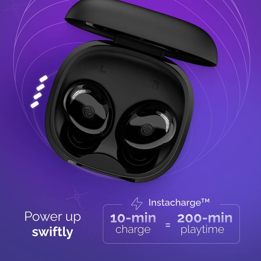 Noise Buds Trance with 45 Hrs Playtime, Low Latency (up to 40ms), HyperSync, and IPX5 Bluetooth (Jet Black) - Photo 3